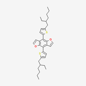 molecular formula C34H42O2S2 B13134052 4,8-Bis[5-(2-ethylhexyl)thiophen-2-yl]furo[2,3-f][1]benzofuran 