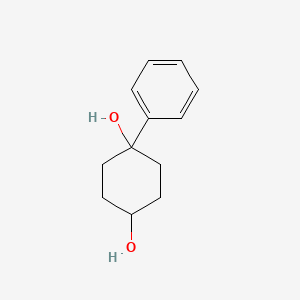 molecular formula C12H16O2 B13134073 1-Phenylcyclohexane-1,4-diol 