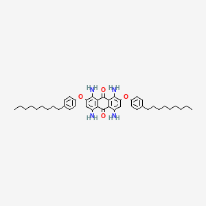 molecular formula C44H56N4O4 B13134080 1,4,5,8-Tetraamino-2,7-bis(4-nonylphenoxy)anthracene-9,10-dione CAS No. 88600-78-6