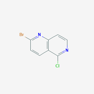 molecular formula C8H4BrClN2 B13134093 2-Bromo-5-chloro-1,6-naphthyridine 