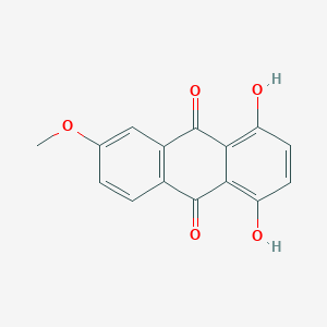 molecular formula C15H10O5 B13134106 1,4-Dihydroxy-6-methoxyanthracene-9,10-dione CAS No. 72473-66-6