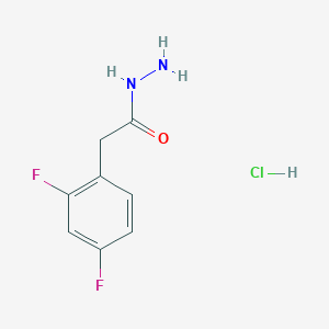 molecular formula C8H9ClF2N2O B13134130 2-(2,4-Difluorophenyl)acetohydrazide hydrochloride 