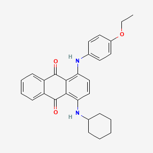 molecular formula C28H28N2O3 B13134136 1-(Cyclohexylamino)-4-((4-ethoxyphenyl)amino)anthraquinone CAS No. 77946-99-7