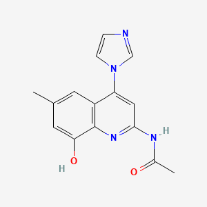 N-(8-Hydroxy-4-(1H-imidazol-1-yl)-6-methylquinolin-2-yl)acetamide