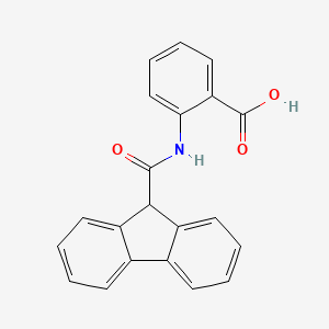 molecular formula C21H15NO3 B13134171 2-[(9H-Fluorene-9-carbonyl)amino]benzoic acid CAS No. 105555-32-6