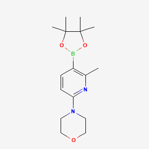 molecular formula C16H25BN2O3 B13134192 4-(6-Methyl-5-(4,4,5,5-tetramethyl-1,3,2-dioxaborolan-2-YL)pyridin-2-YL)morpholine 