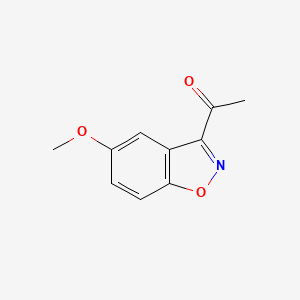 molecular formula C10H9NO3 B13134228 1-(5-Methoxybenzo[d]isoxazol-3-yl)ethanone 