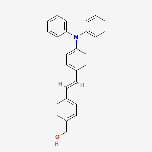 molecular formula C27H23NO B13134254 (4-(4-(Diphenylamino)styryl)phenyl)methanol 