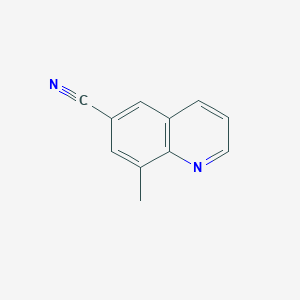 molecular formula C11H8N2 B13134255 8-Methylquinoline-6-carbonitrile 