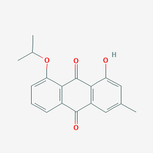 molecular formula C18H16O4 B13134276 9,10-Anthracenedione, 1-hydroxy-3-methyl-8-(1-methylethoxy)- CAS No. 919114-36-6