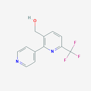 molecular formula C12H9F3N2O B13134308 (6-(Trifluoromethyl)-[2,4'-bipyridin]-3-yl)methanol 