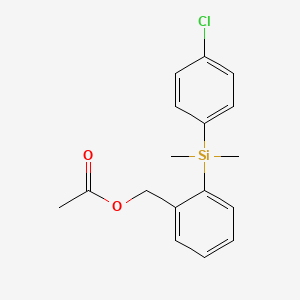 [2-[(4-chlorophenyl)-dimethylsilyl]phenyl]methyl acetate