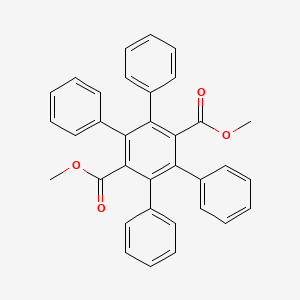 molecular formula C34H26O4 B13134353 Dimethyl-2,3,5,6-tetraphenyl-terephthalate 