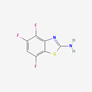 molecular formula C7H3F3N2S B13134354 4,5,7-Trifluorobenzo[d]thiazol-2-amine 