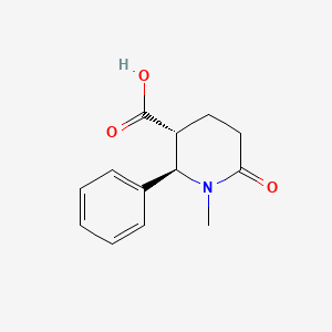 molecular formula C13H15NO3 B13134434 (2R,3R)-1-methyl-6-oxo-2-phenylpiperidine-3-carboxylic acid 