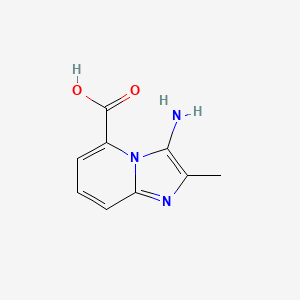 molecular formula C9H9N3O2 B13134478 3-Amino-2-methylimidazo[1,2-a]pyridine-5-carboxylic acid 