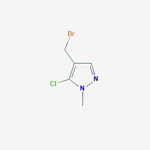 molecular formula C5H6BrClN2 B13134529 4-(Bromomethyl)-5-chloro-1-methyl-1H-pyrazole 