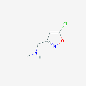 molecular formula C5H7ClN2O B13134553 1-(5-Chloroisoxazol-3-yl)-N-methylmethanamine 