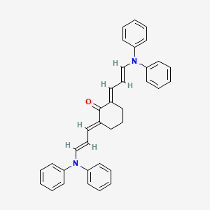 molecular formula C36H32N2O B13134568 2,6-Bis(3-(diphenylamino)allylidene)cyclohexanone 