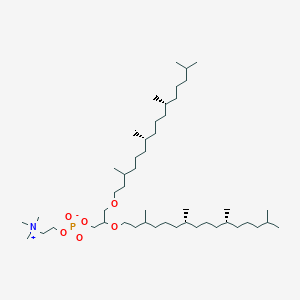 molecular formula C48H100NO6P B13134586 2,3-bis[(7R,11R)-3,7,11,15-tetramethylhexadecoxy]propyl 2-(trimethylazaniumyl)ethyl phosphate 