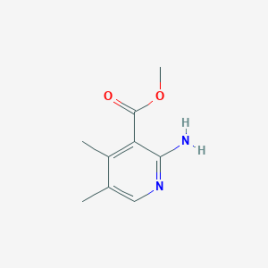 molecular formula C9H12N2O2 B13134616 Methyl2-amino-4,5-dimethylnicotinate 