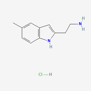 molecular formula C11H15ClN2 B13134619 2-(5-Methyl-1H-indol-2-yl)ethanaminehydrochloride 