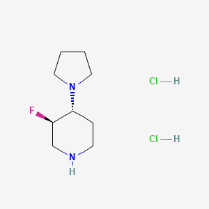 rel-(3R,4R)-3-Fluoro-4-(pyrrolidin-1-yl)piperidine dihydrochloride