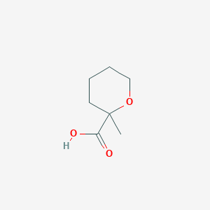 molecular formula C7H12O3 B1313465 2-Methyltetrahydro-2H-pyran-2-carboxylic acid CAS No. 4180-13-6