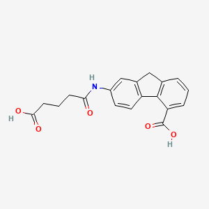 molecular formula C19H17NO5 B13134651 7-(4-Carboxybutanamido)-9H-fluorene-4-carboxylic acid CAS No. 917615-39-5