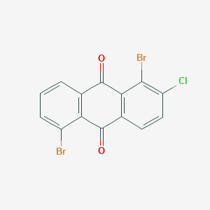 molecular formula C14H5Br2ClO2 B13134658 1,5-Dibromo-2-chloroanthracene-9,10-dione CAS No. 61601-45-4