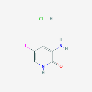 molecular formula C5H6ClIN2O B13134664 3-Amino-5-iodopyridin-2(1H)-onehydrochloride 