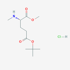 molecular formula C11H22ClNO4 B13134682 H-N-Me-Glu(OtBu)-OMe.HCl 