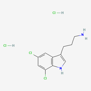 3-(5,7-Dichloro-1H-indol-3-YL)propan-1-amine 2hcl