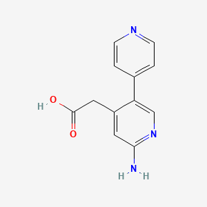 2-(2-Amino-5-pyridin-4-ylpyridin-4-yl)acetic acid