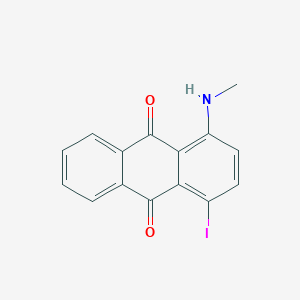 molecular formula C15H10INO2 B13134692 1-Iodo-4-(methylamino)anthracene-9,10-dione CAS No. 112878-59-8