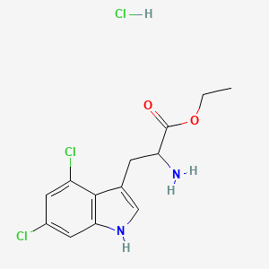 Ethyl 2-amino-3-(4,6-dichloro-1H-indol-3-yl)propanoate hydrochloride