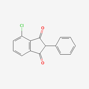 molecular formula C15H9ClO2 B13134728 4-Chloro-2-phenyl-1H-indene-1,3(2H)-dione CAS No. 1640-36-4