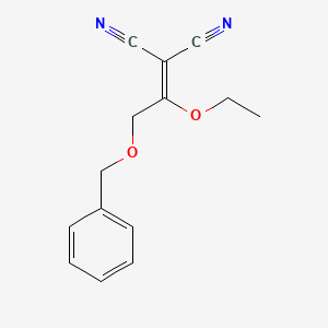 molecular formula C14H14N2O2 B13134729 2-(2-(Benzyloxy)-1-ethoxyethylidene)malononitrile 