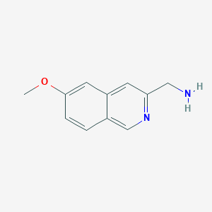 molecular formula C11H12N2O B13134741 (6-Methoxyisoquinolin-3-yl)methanamine 