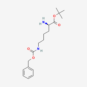 molecular formula C18H28N2O4 B13134800 (R)-tert-Butyl2-amino-6-(((benzyloxy)carbonyl)amino)hexanoate 