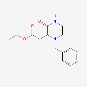 molecular formula C15H20N2O3 B1313481 乙基 2-(1-苄基-3-氧代哌嗪-2-基)乙酸酯 CAS No. 61155-09-7