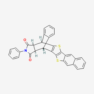 (1R,18S,25R,29R)-27-phenyl-4,16-dithia-27-azaoctacyclo[16.6.5.02,17.03,15.05,14.07,12.019,24.025,29]nonacosa-2(17),3(15),5,7,9,11,13,19,21,23-decaene-26,28-dione