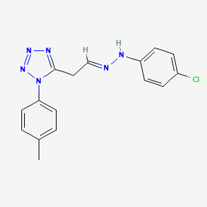 (E)-5-(2-(2-(4-Chlorophenyl)hydrazono)ethyl)-1-(p-tolyl)-1H-tetrazole