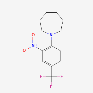 molecular formula C13H15F3N2O2 B1313487 1-(2-硝基-4-(三氟甲基)苯基)氮杂环己烷 CAS No. 62054-71-1