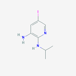 molecular formula C8H12IN3 B13134900 5-Iodo-N2-isopropylpyridine-2,3-diamine 