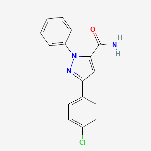 3-(4-Chlorophenyl)-1-phenyl-1H-pyrazole-5-carboxamide