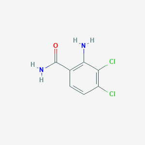 molecular formula C7H6Cl2N2O B13134914 2-Amino-3,4-dichlorobenzamide 