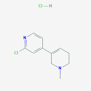 molecular formula C11H14Cl2N2 B13134991 2'-Chloro-1-methyl-1,2,5,6-tetrahydro-3,4'-bipyridine hydrochloride 