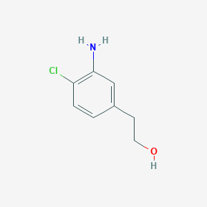 molecular formula C8H10ClNO B13135001 2-(3-Amino-4-chlorophenyl)ethanol 