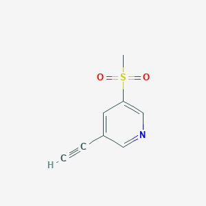 Pyridine,3-ethynyl-5-(methylsulfonyl)-